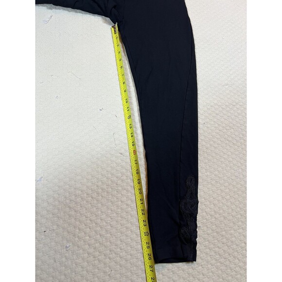 Ralph Lauren Blue Label Leggings Embroidered Ankles Stretchy | Black | Size XL - Picture 11 of 12
